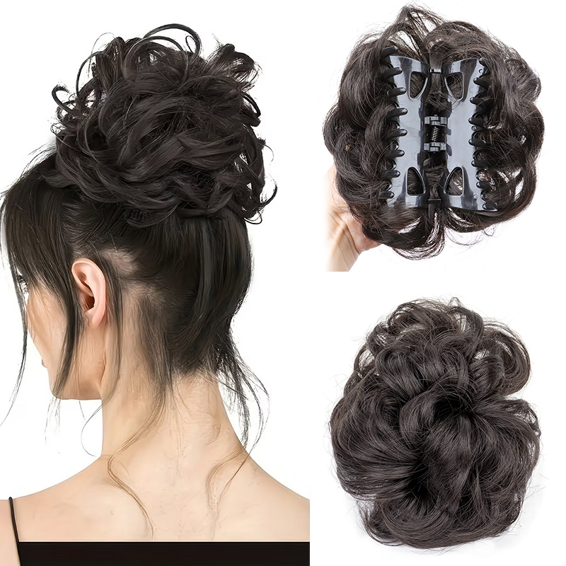 Claw Clip Messy Bun Hair Piece - مشبك شعر صناعي أنيق على شكل