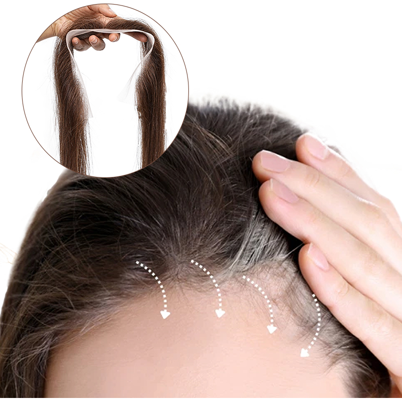 Invisible Tape In Extensions Real Hair - 2X13 بوصة الدانتيل لا كليب خيط