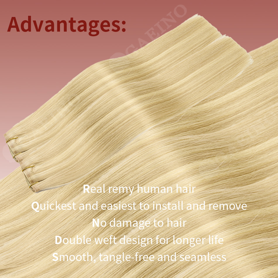 وصلات شعر طبيعي 12A من 7 قطع ب - مراجعة Seamless Clip In Hair Extensions Human Hair وسعره