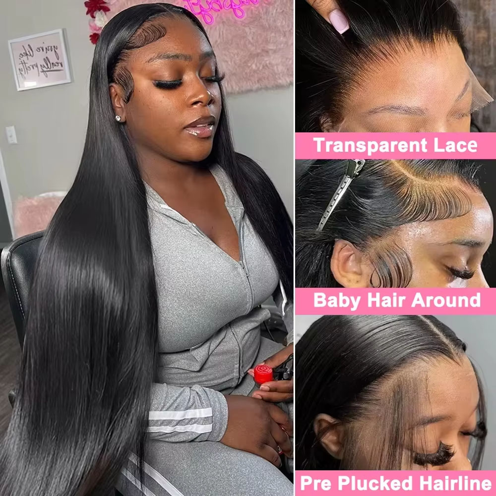 شعر مستعار أمامي شفاف مستقيم م - مراجعة Hd Lace Frontal Wig Human Hair Pre Plucked وسعره