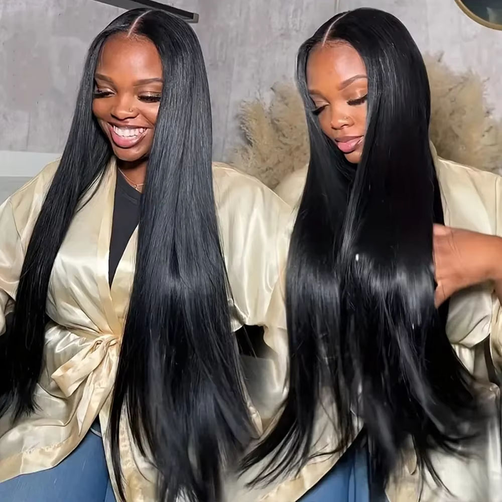 شعر مستعار أمامي شفاف مستقيم م - مراجعة Hd Lace Frontal Wig Human Hair Pre Plucked وسعره