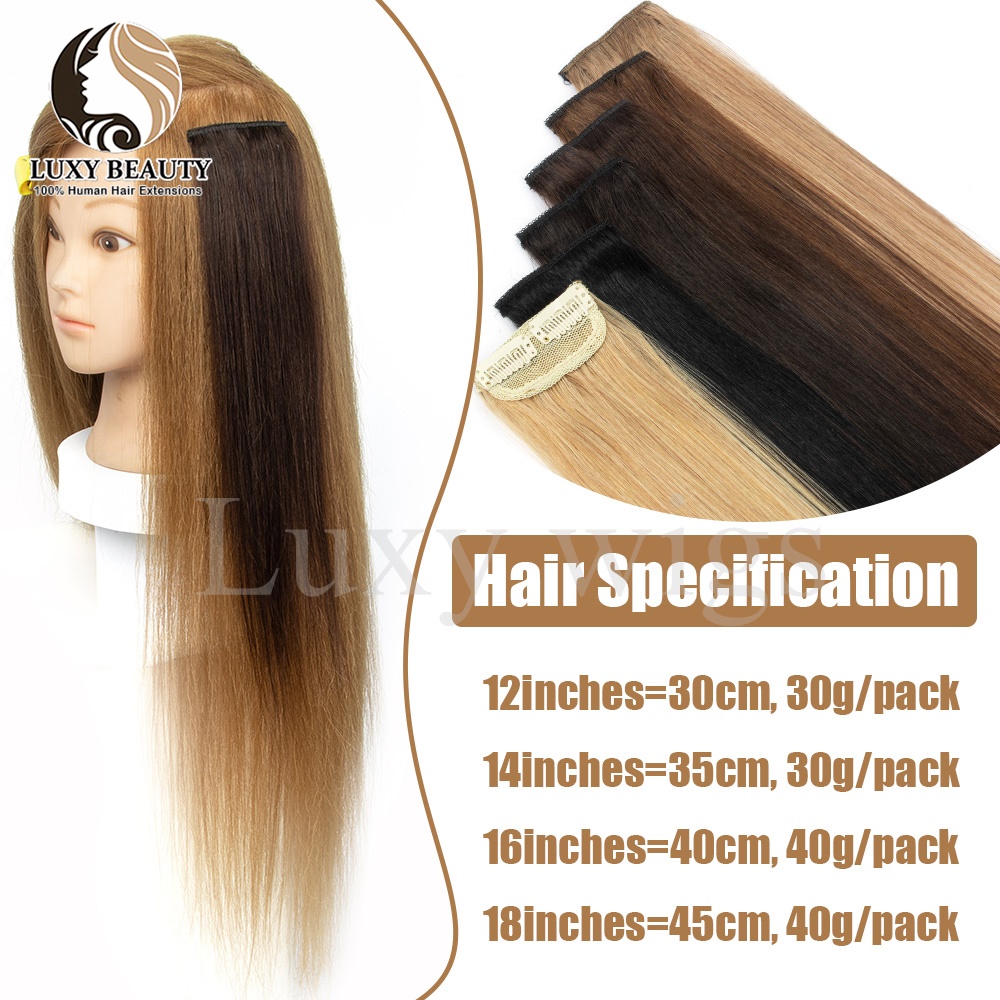 5 قطع مشابك قصيرة في وصلات الش - مراجعة Seamless Clip In Hair Extensions Human Hair وسعره