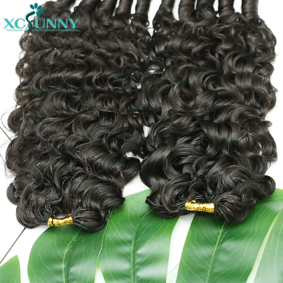 وصلات شعر بشري مجعد بورمي مموج - مراجعة Water Wave Bulk Human Hair For Braiding وسعره