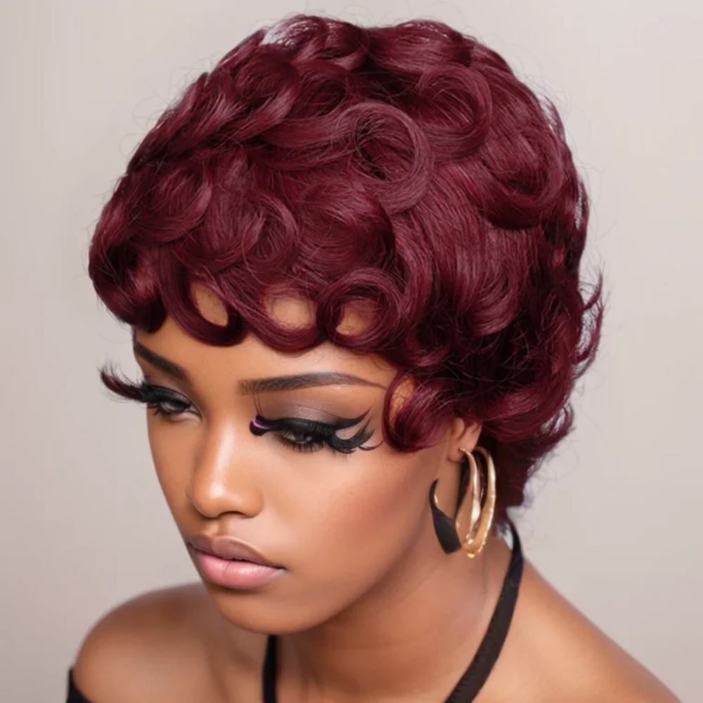 99J عابث قطع شعر مستعار شعر ال - مراجعة Short Pixie Cut Wig Human Hair Cheap وسعره