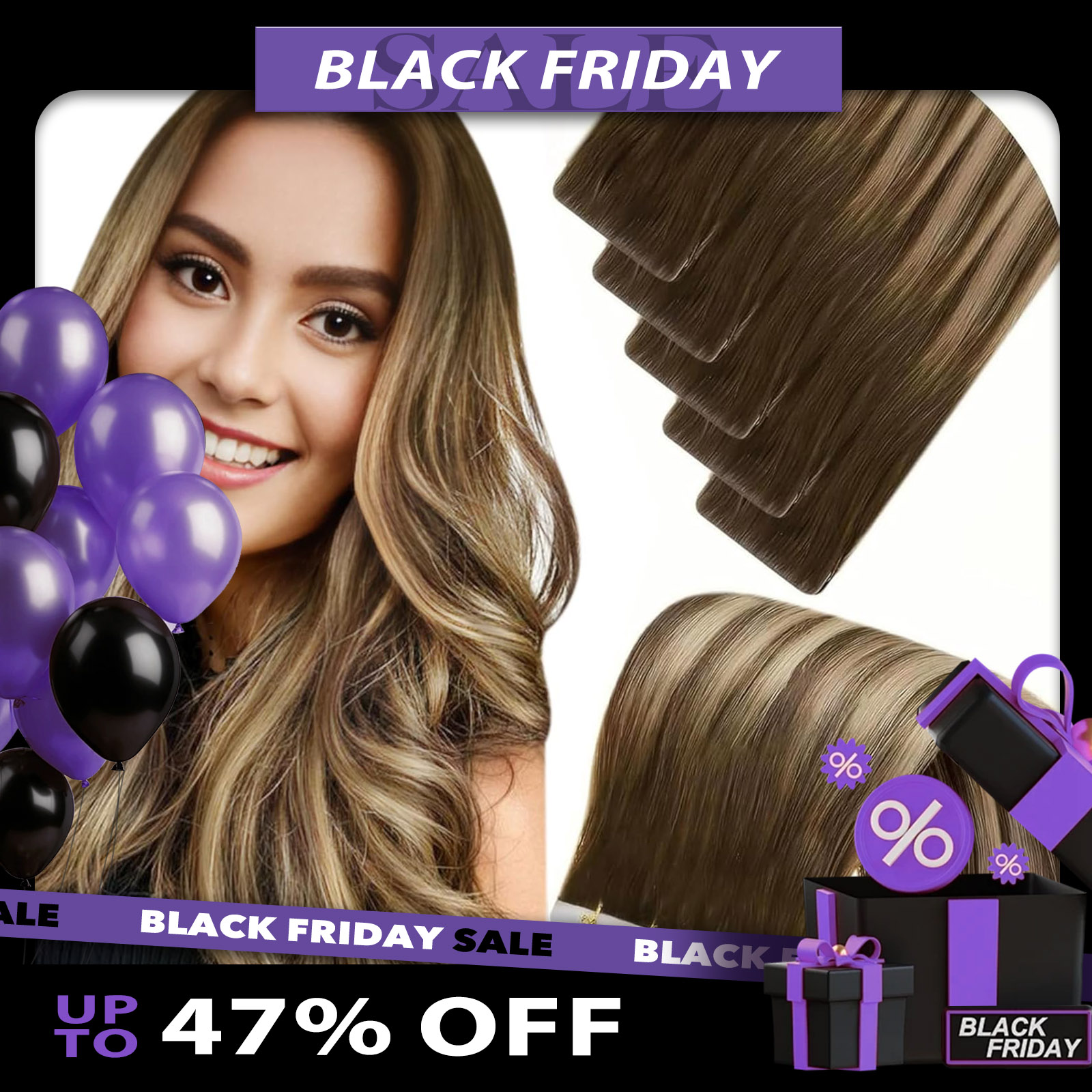 LaaVoo شريط حقن غير مرئي في ال - مراجعة Invisible Tape In Extensions Real Hair وسعره