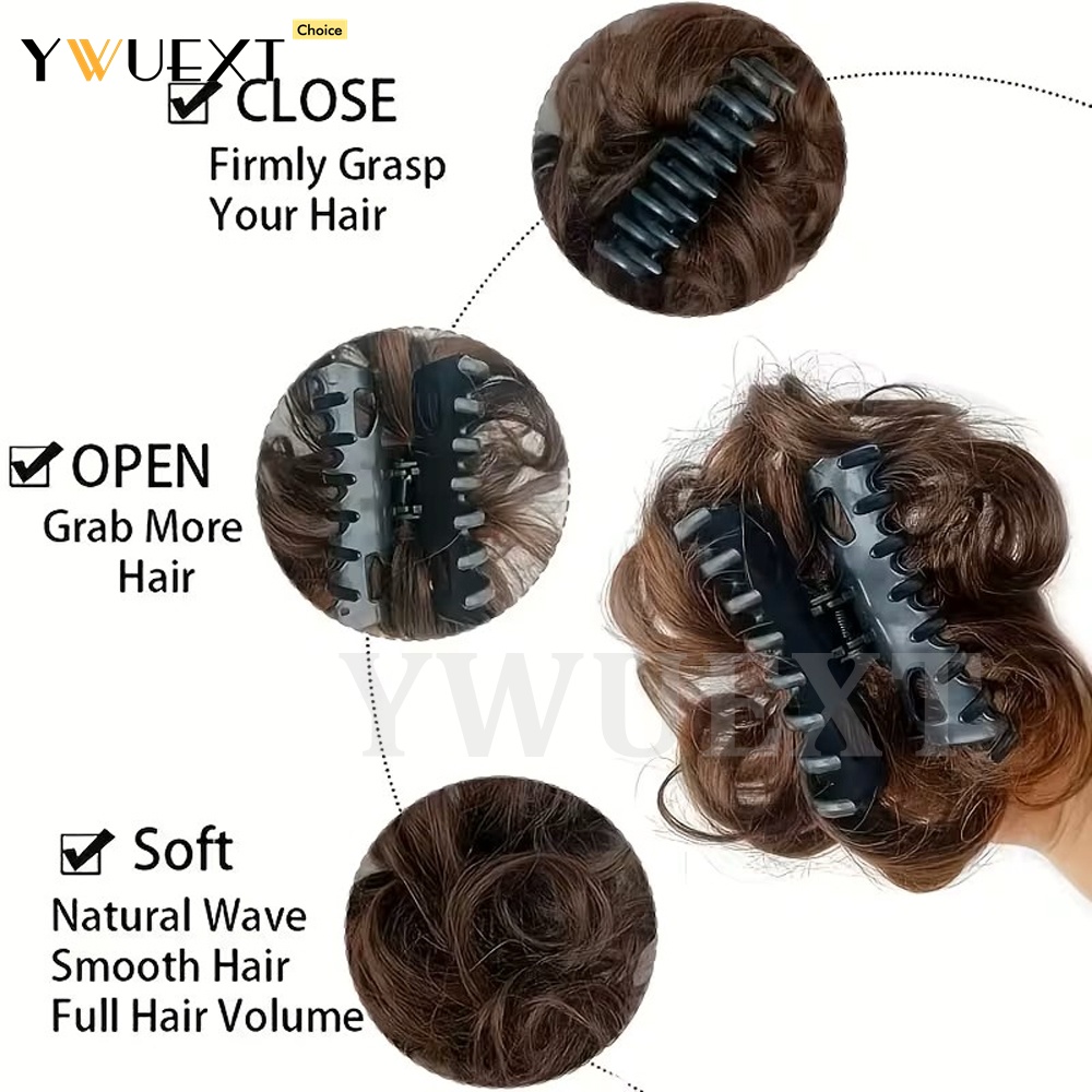 40 جرام/الحزمة مشبك مخلب في كع - مراجعة Claw Clip Messy Bun Hair Piece وسعره