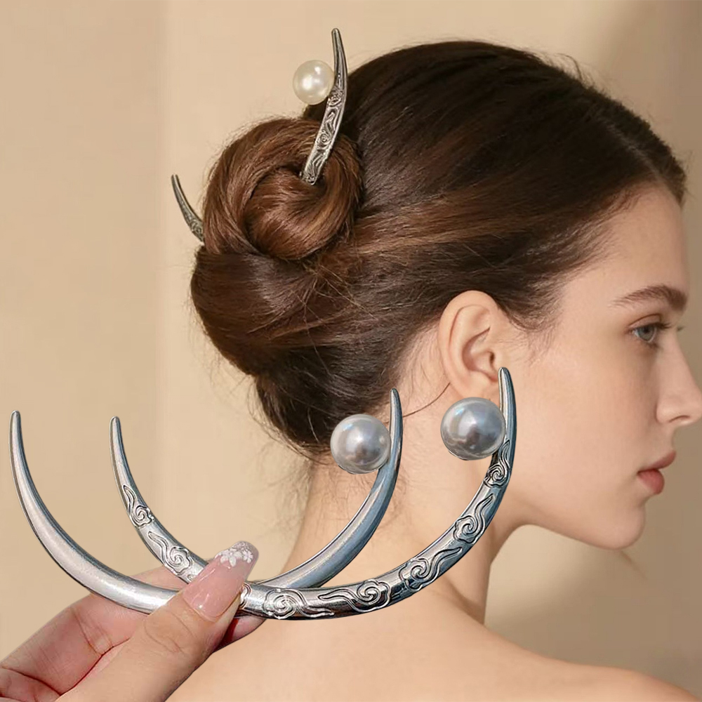 دبوس شعر لؤلؤي على شكل هلال، م - مراجعة Hair Bundles وسعره