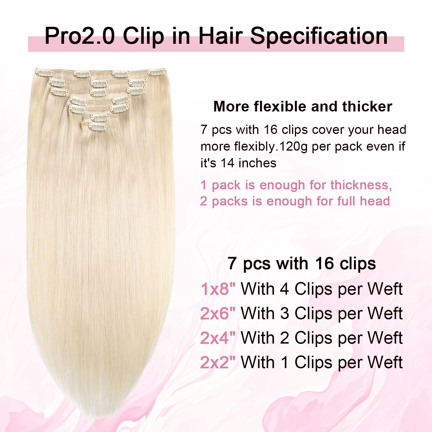 وصلات شعر طبيعية قابلة للتركيب - مراجعة Seamless Clip In Hair Extensions Human Hair وسعره